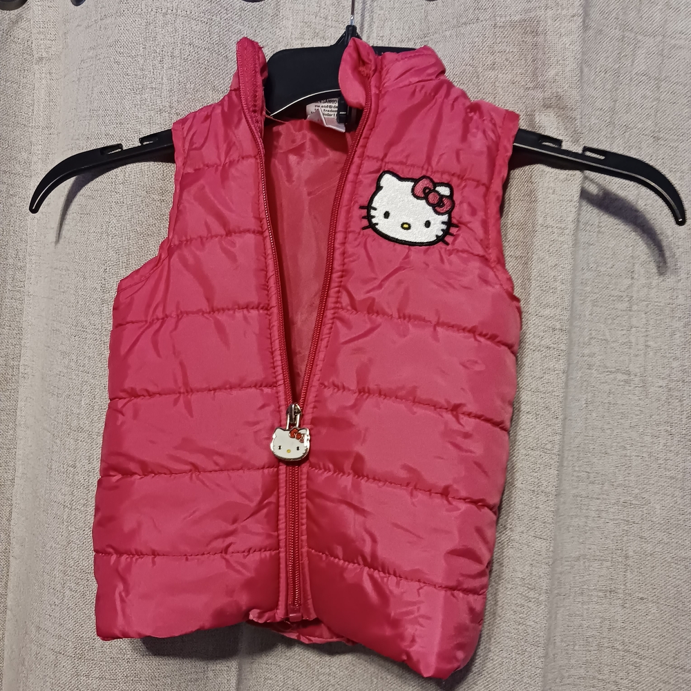 Hello Kitty Girls Pink Puffer Vest Size 3T